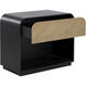 Algarve 34 X 28 inch Black / Champagne Gold Night Stand
